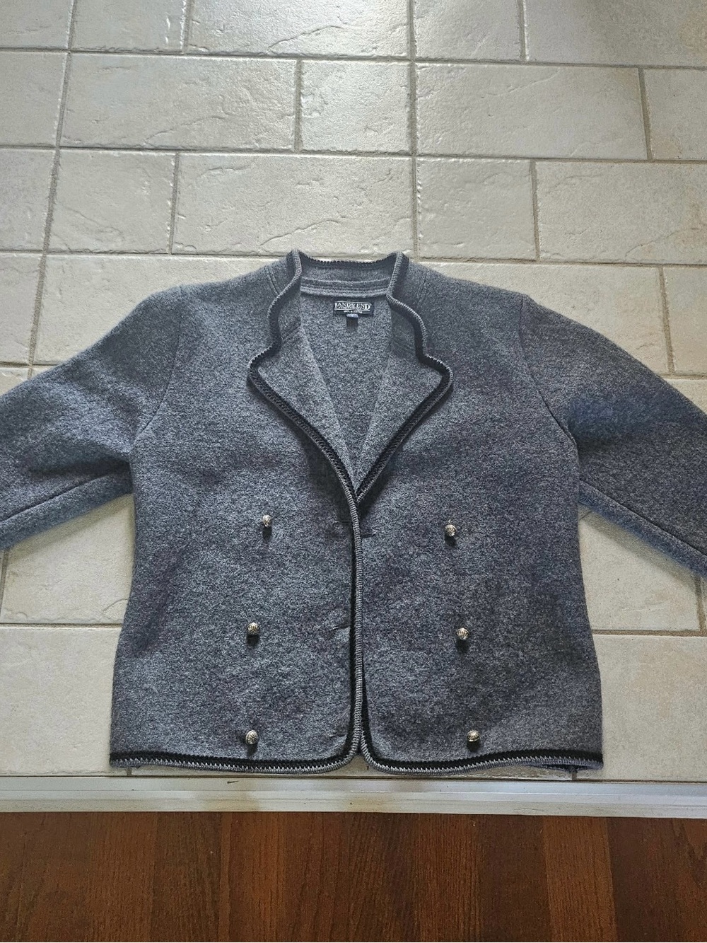 Vintage 80s/90s Lands' End "Direct Merchants" Boiled Wool Alpine Jacket